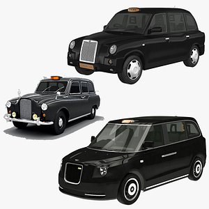 london cab taxi 3D model