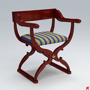 chair old fashioned 3d 3ds