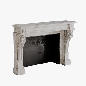 3D classic style fireplace