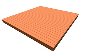 3D Cartoon Wooden Floor model