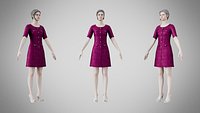 Dress 37 Plum Velvet With Design