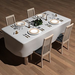 3D Dinner Table 2 - 8K
