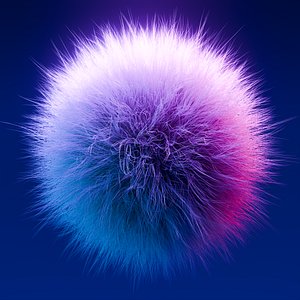Fuzzy Sphere Particle Simulation - Procedural 3D Model