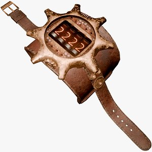 Stylized Steampunk Nixie Tube Watch
