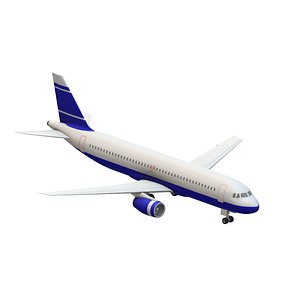 Passenger plane 3D model