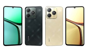 3D Realme C61 Dark Green And Sparkle Gold  Malaysia