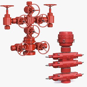 3D Oil Wellhead Collection model