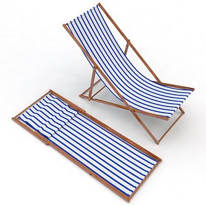 sunbed wood obj