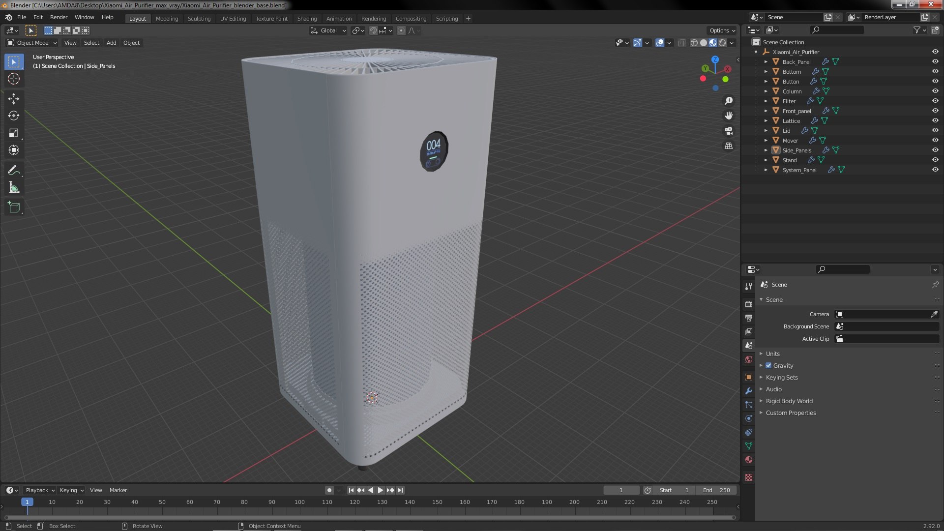 3D Xiaomi Air Purifier model https://p.turbosquid.com/ts-thumb/m6/xYDfKa/lE/xiaomiairpurifiermb3dmodel021/jpg/1692651618/1920x1080/fit_q87/d86875880083aeb08682481a3fa6744ad517b7f9/xiaomiairpurifiermb3dmodel021.jpg