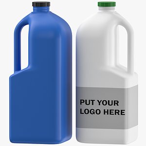 3D model editable label jerrycan