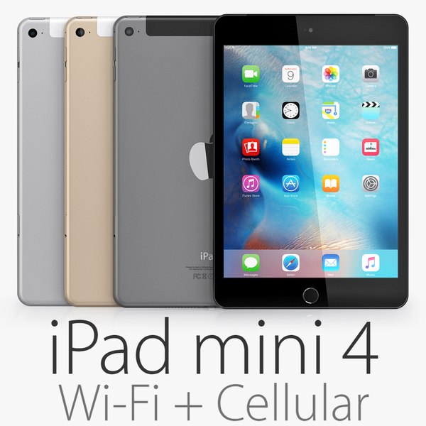 3d model of ipad mini 4 wi-fi