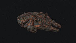 3D Millennium Falcon Star Wars Spacecraft
