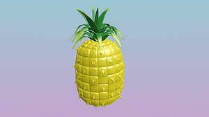 3D model pineapple vaporwave