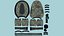 Jetpack H08 Green Camouflage - SciFi-Charakterdesign