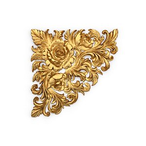 3D model Classic carved corner decor ornament 375