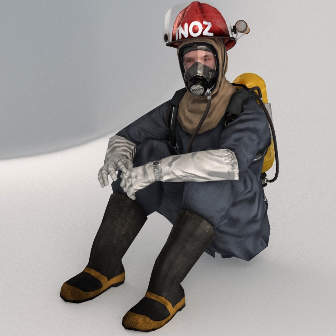 fireman v2 rigged 3d model