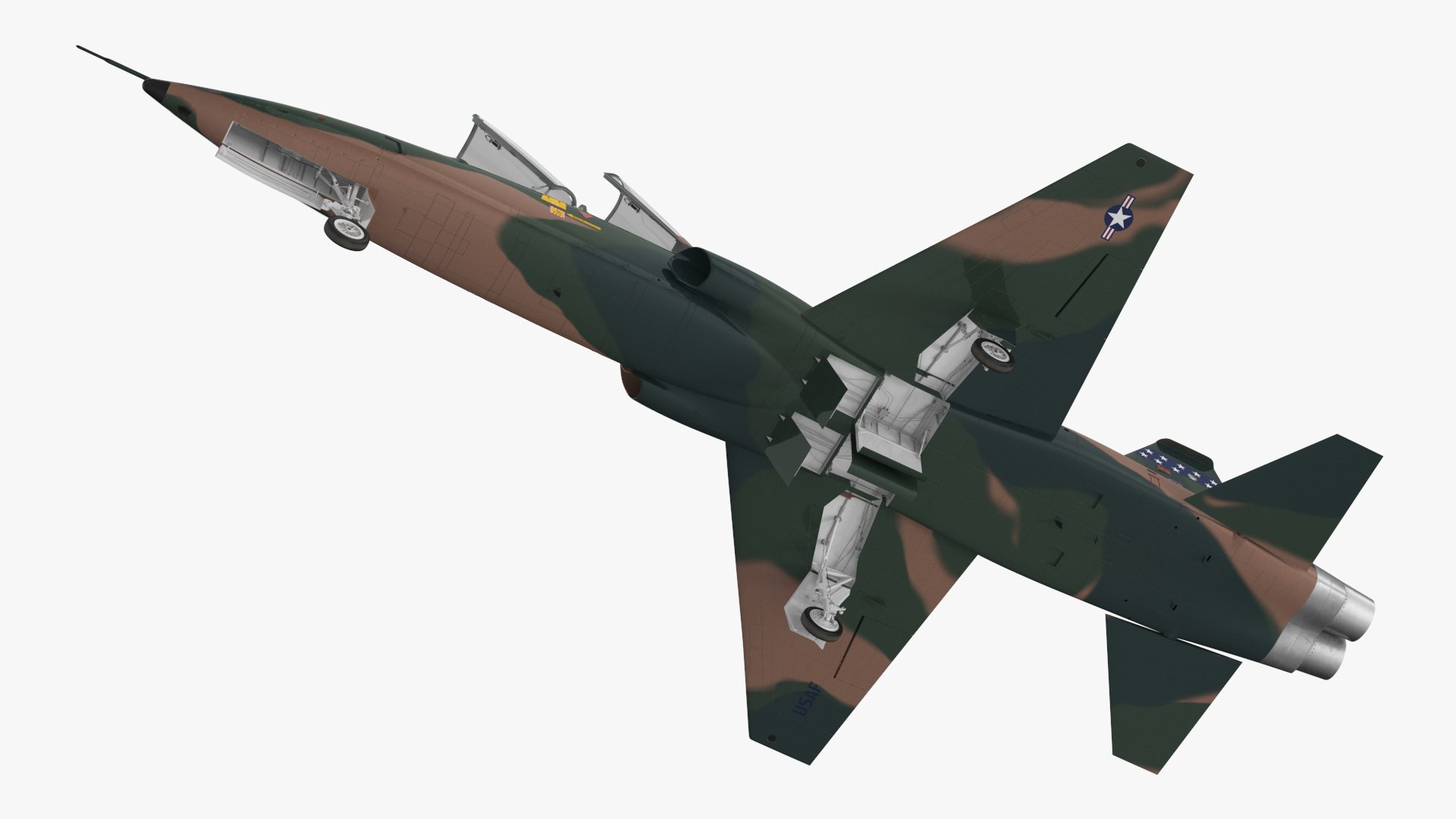 3D Military T-38 Talon Jet Trainer Camo https://p.turbosquid.com/ts-thumb/m7/6EHSrB/fh/militaryt38talonjettrainercamo3dmodel023/jpg/1708591142/1920x1080/fit_q87/7d8c21ab725fbfc4036bd7b702fddcee0181fb2b/militaryt38talonjettrainercamo3dmodel023.jpg