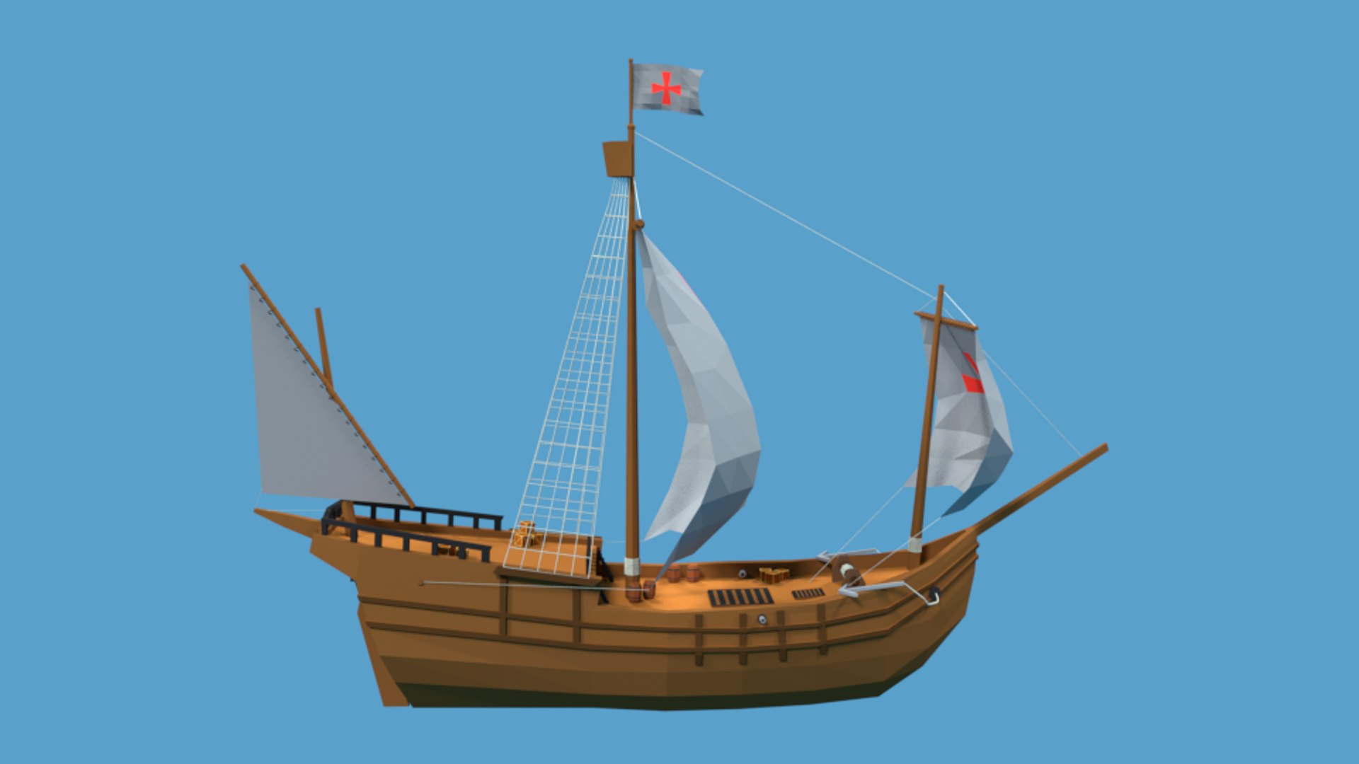 Pinta 1492 ship 3D model - TurboSquid 1436935