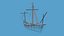 pinta 1492 ship 3D model