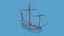pinta 1492 ship 3D model