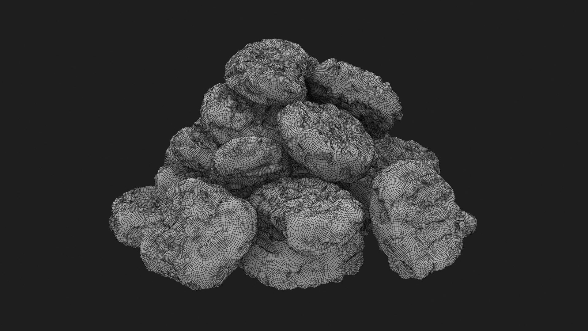 3D Model Chicken Nuggets Pile - TurboSquid 2189911