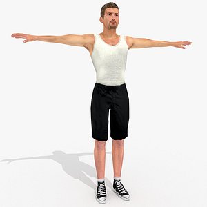 Sportsman - low poly and rigged