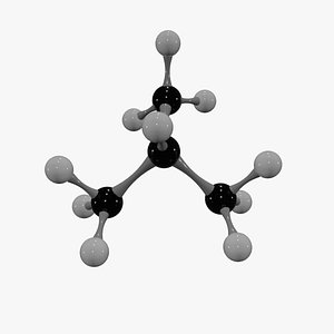 Isobutane Molecule 3D