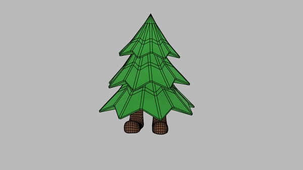 3D Tree With Boots model - TurboSquid 1745525