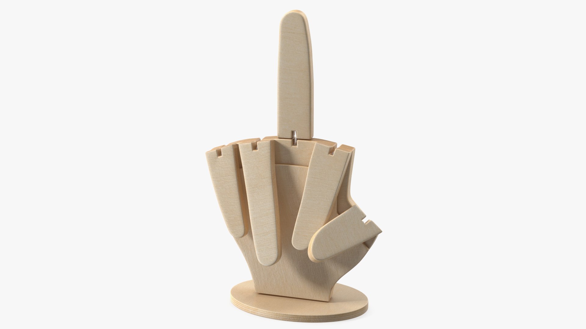 Hand Pointing Up Middle Finger 3D model preview