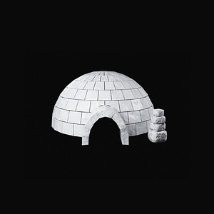igloo antartica house game asset model