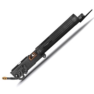 3d model vickers machine gun aircraft