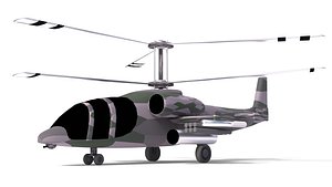 3D Military attack helicopter model