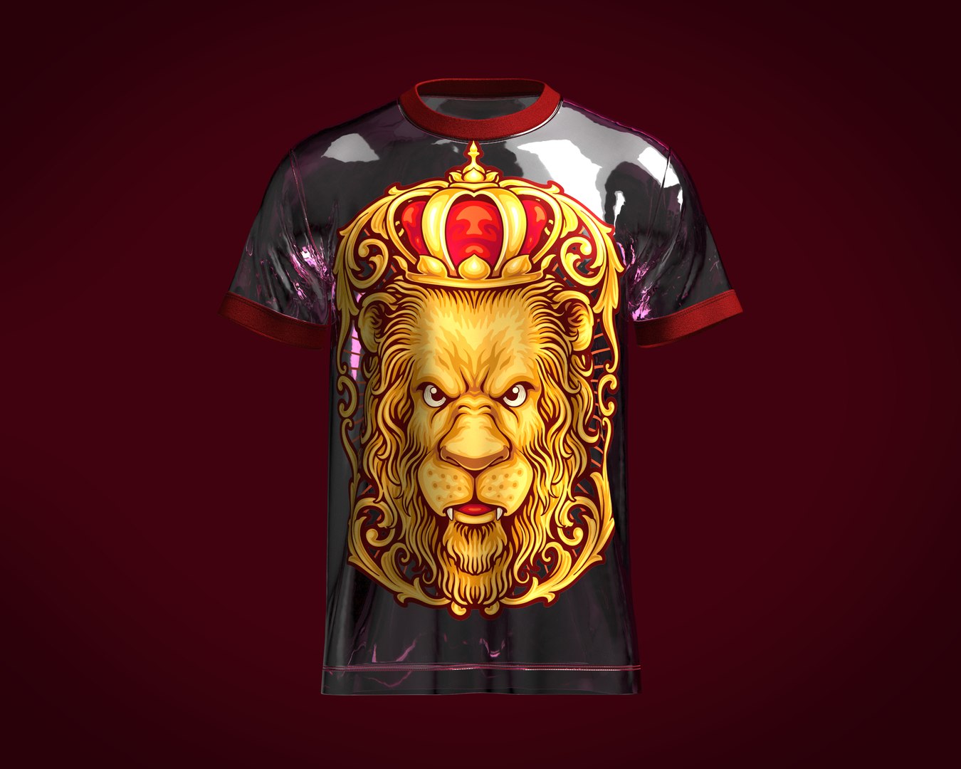 T-Shirt Royal King Lion 3D model - TurboSquid 2014371