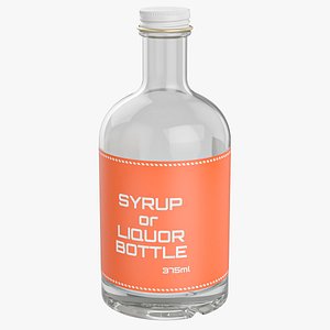Syrup Bottle 375ml 3D