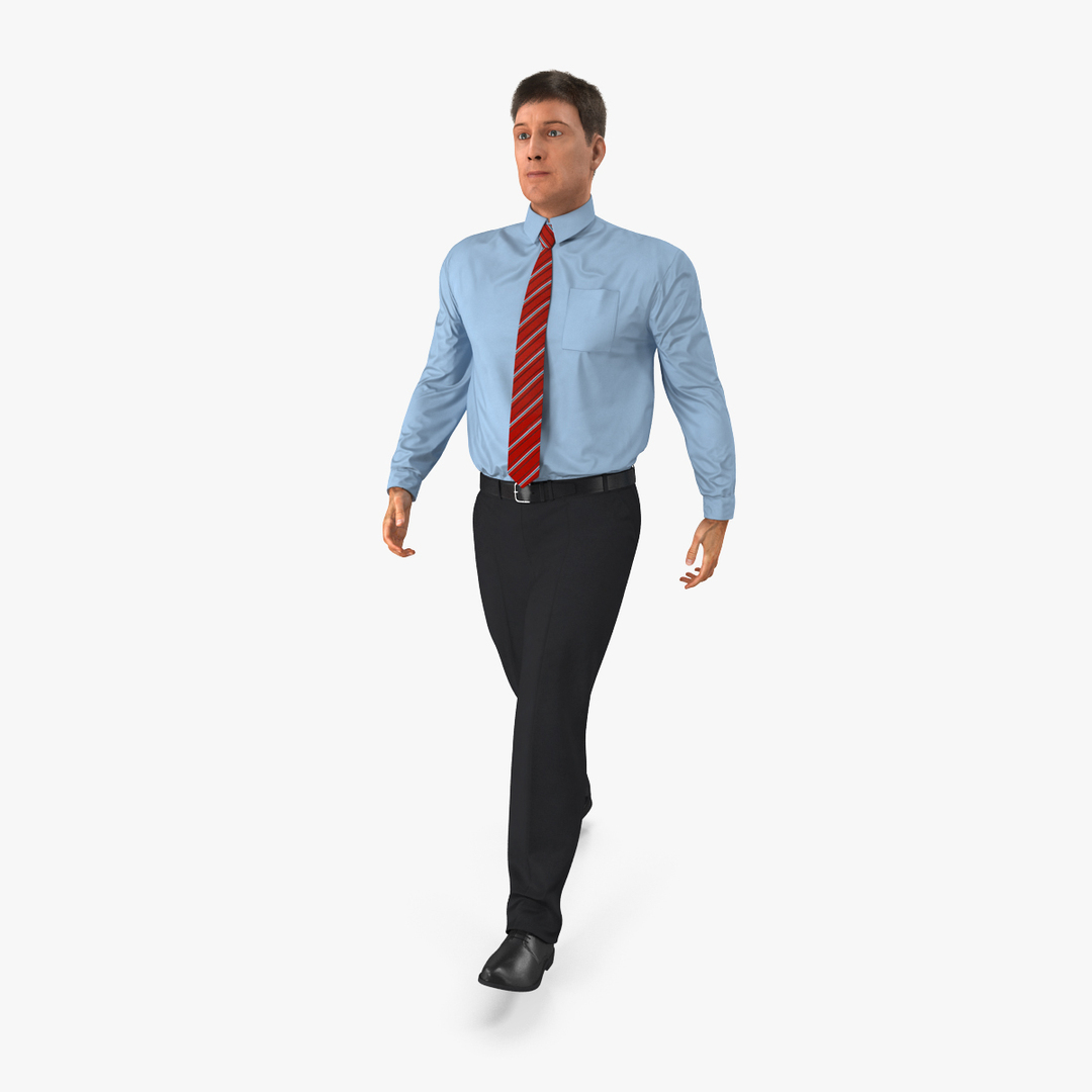 Office Worker Walking Pose 3d Model