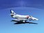 skyhawk douglas a-4 a-4d 3d max