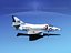 skyhawk douglas a-4 a-4d 3d max