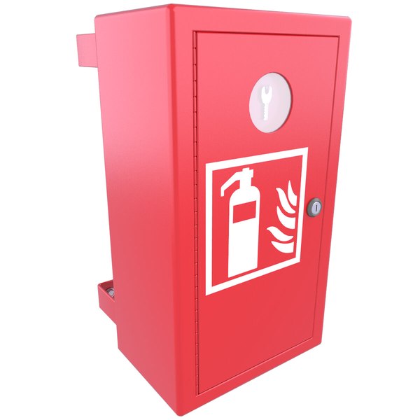 3D model box emergency extinguisher