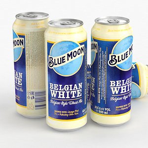 3D Beer Can Blue Moon Belgian White 500ml 2022