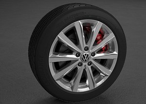 3D volkswagen passat wheel rim