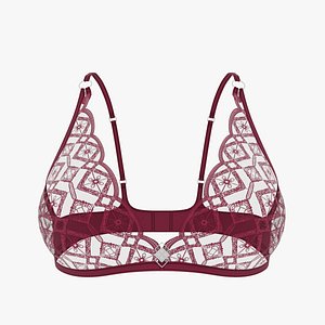 3D Lace Triangle Bra SS100 model