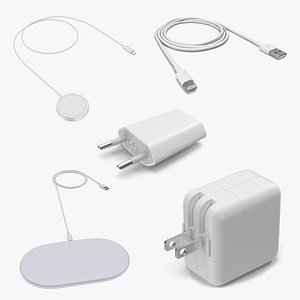 apple chargers 2 charging 3D model