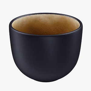 3D japanese black cup model