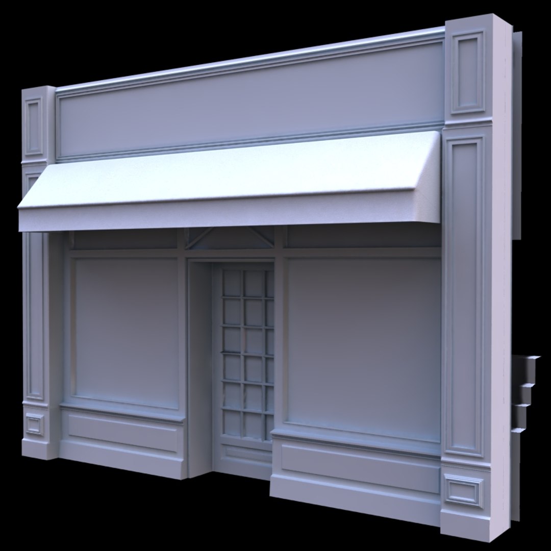 Typical Paris Shop Store Fbx