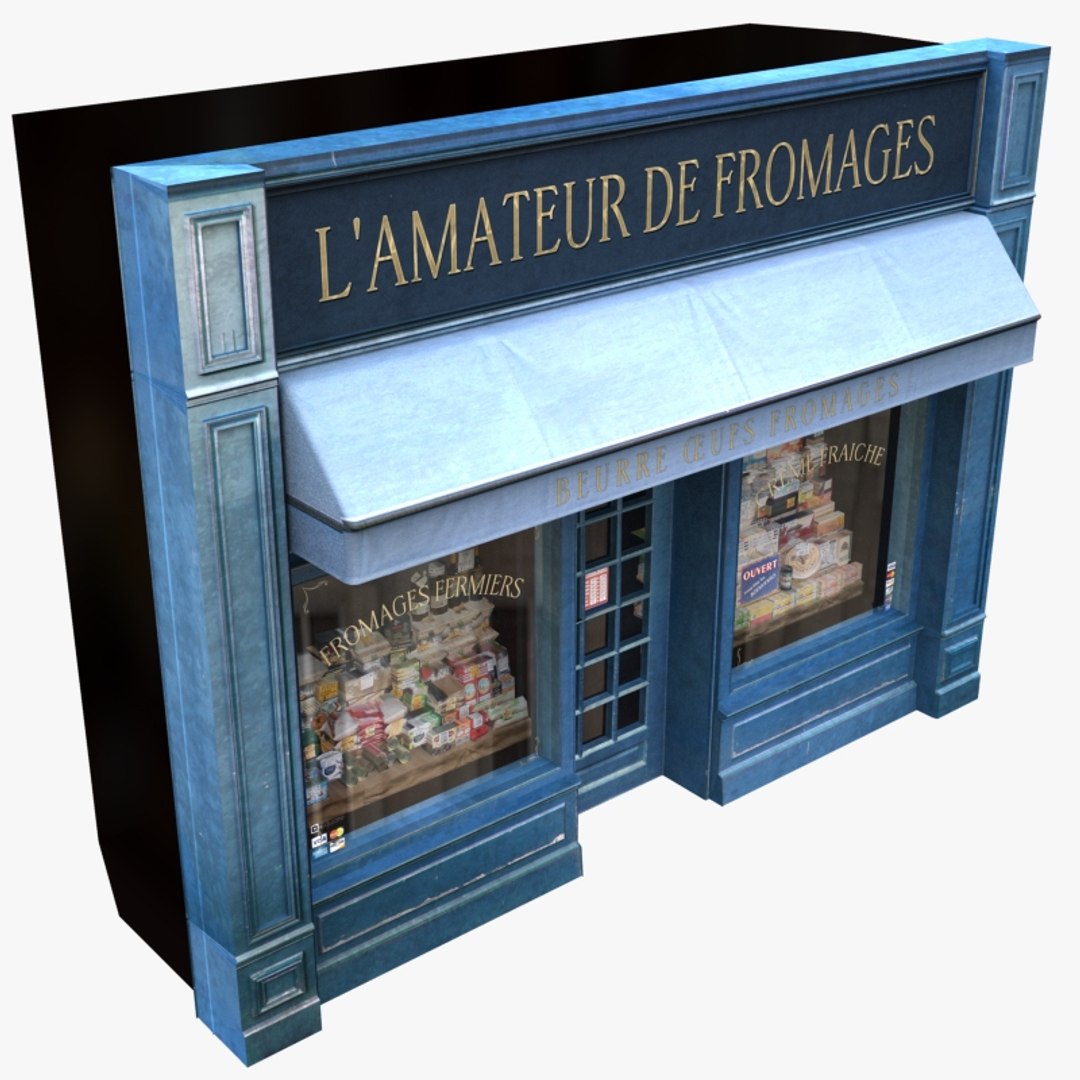 Typical Paris Shop Store Fbx