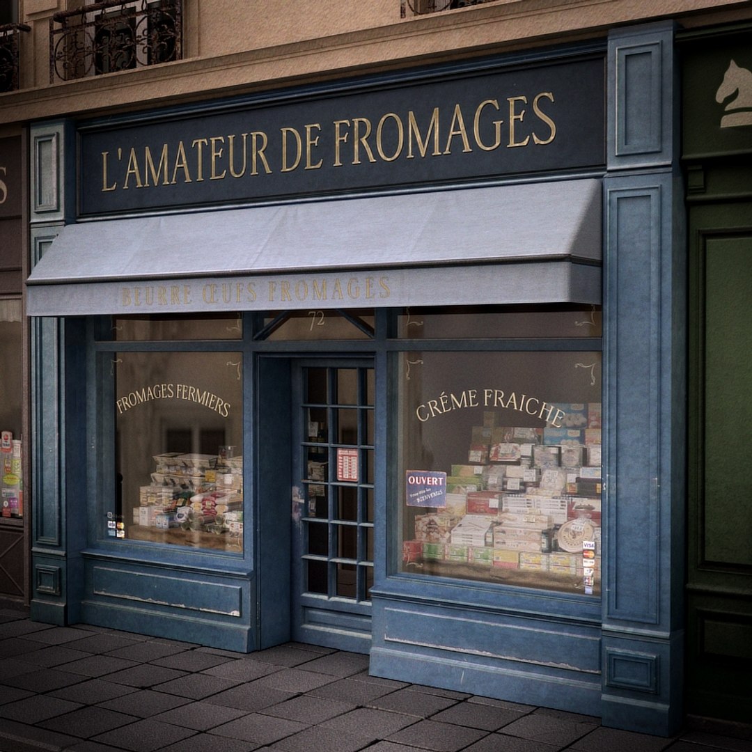 Typical Paris Shop Store Fbx