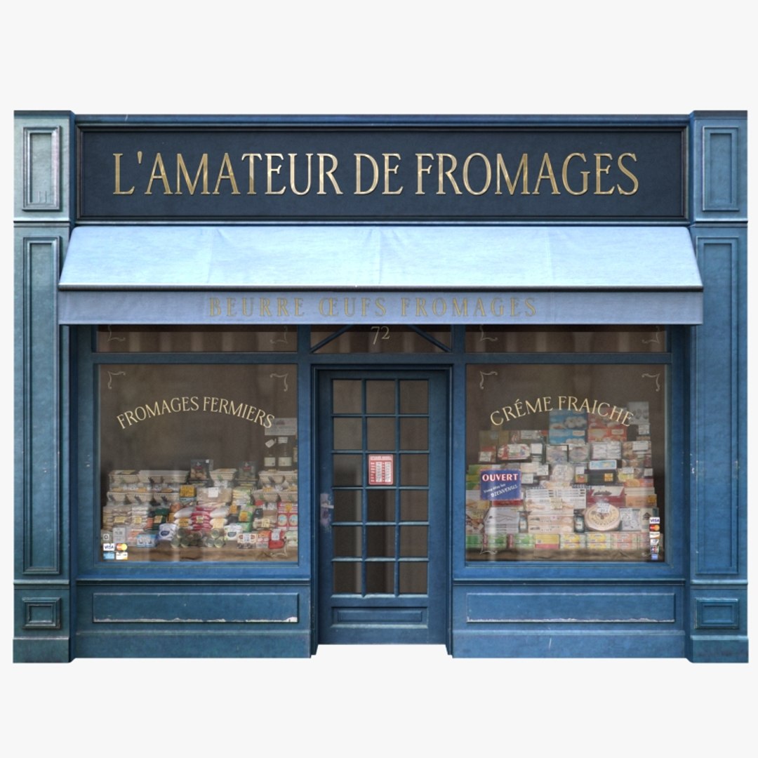 Typical Paris Shop Store Fbx