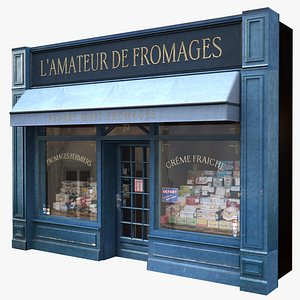 typical paris shop store fbx