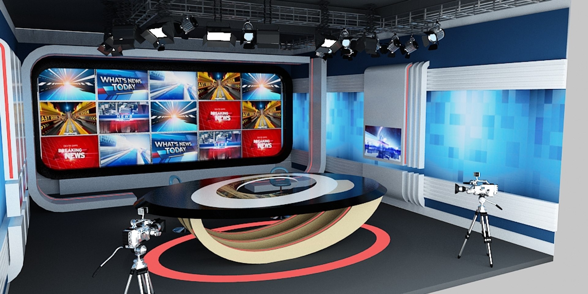 3D news stage - TurboSquid 1586820