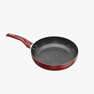 Red Frying Pan 3D